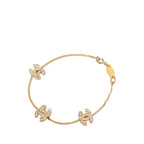 Chanel CC Logo Bracelet Gold Plated Rhinestone — view 2