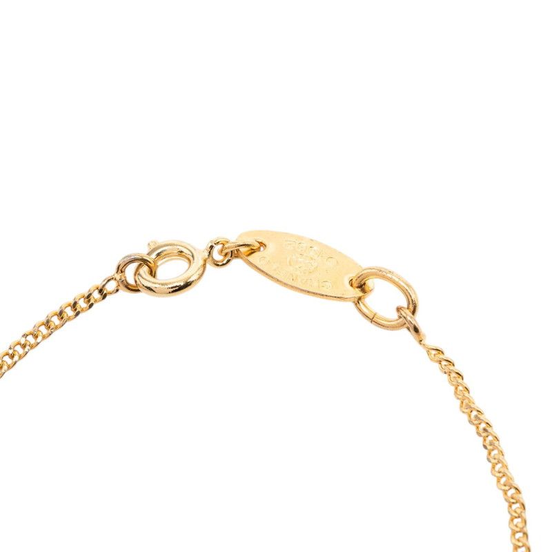 Chanel CC Logo Bracelet Gold Plated Rhinestone — view 4
