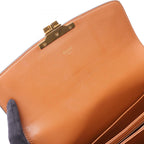 Celine Shoulder Bag Classic Triomphe Natural Brown Canvas Leather — view 5