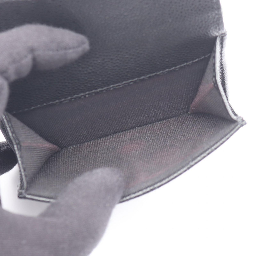 Chanel Trifold Wallet Classic Small Flap Quilted Black Caviar Leather — view 4