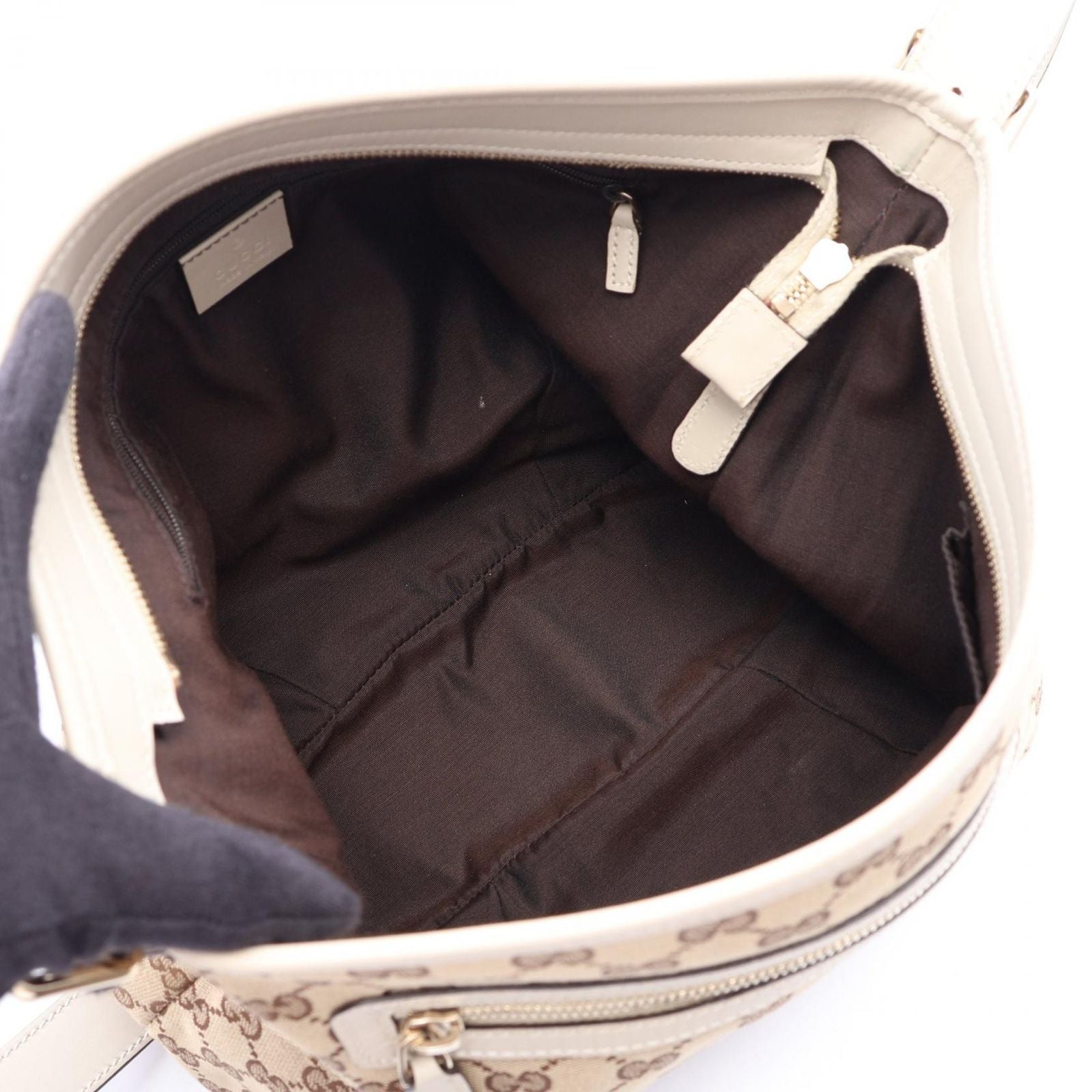 Gucci Shoulder Bag GG Canvas Beige Ivory — view 3