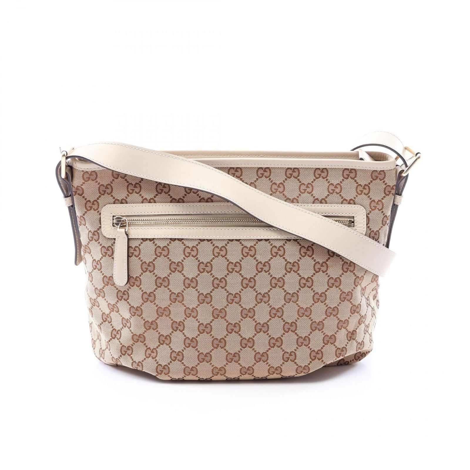 Gucci Shoulder Bag GG Canvas Beige Ivory