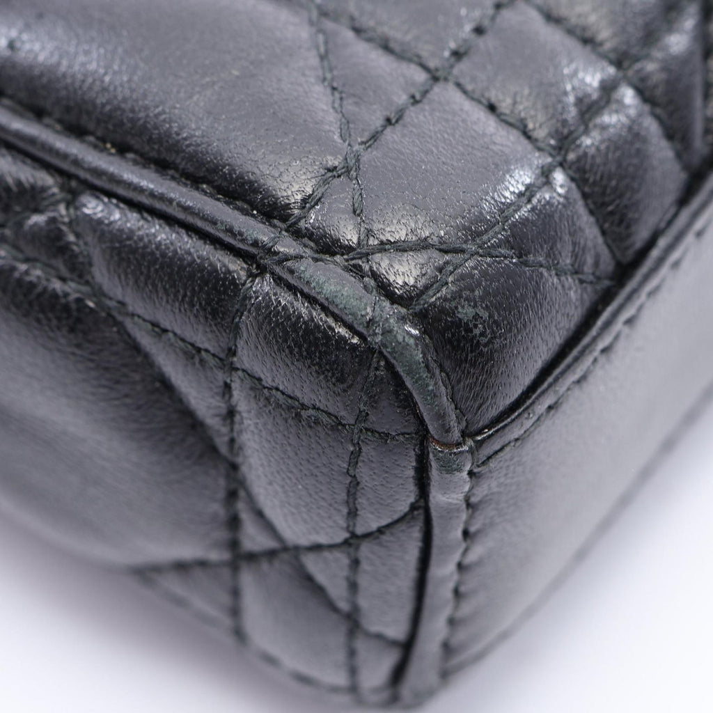 Dior Handbag Lady D-joy Medium Cannage 2-Way Black Leather Bag — view 6