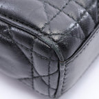 Dior Handbag Lady D-joy Medium Cannage 2-Way Black Leather Bag — view 6
