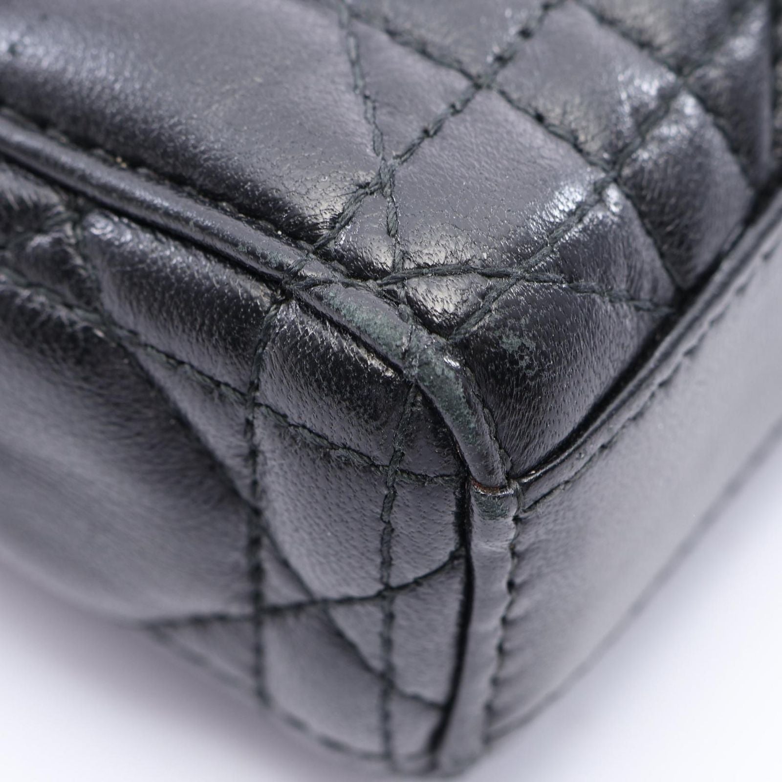 Dior Handbag Lady D-joy Medium Cannage 2-Way Black Leather Bag — view 6