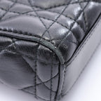 Dior Handbag Lady D-joy Medium Cannage 2-Way Black Leather Bag — view 8