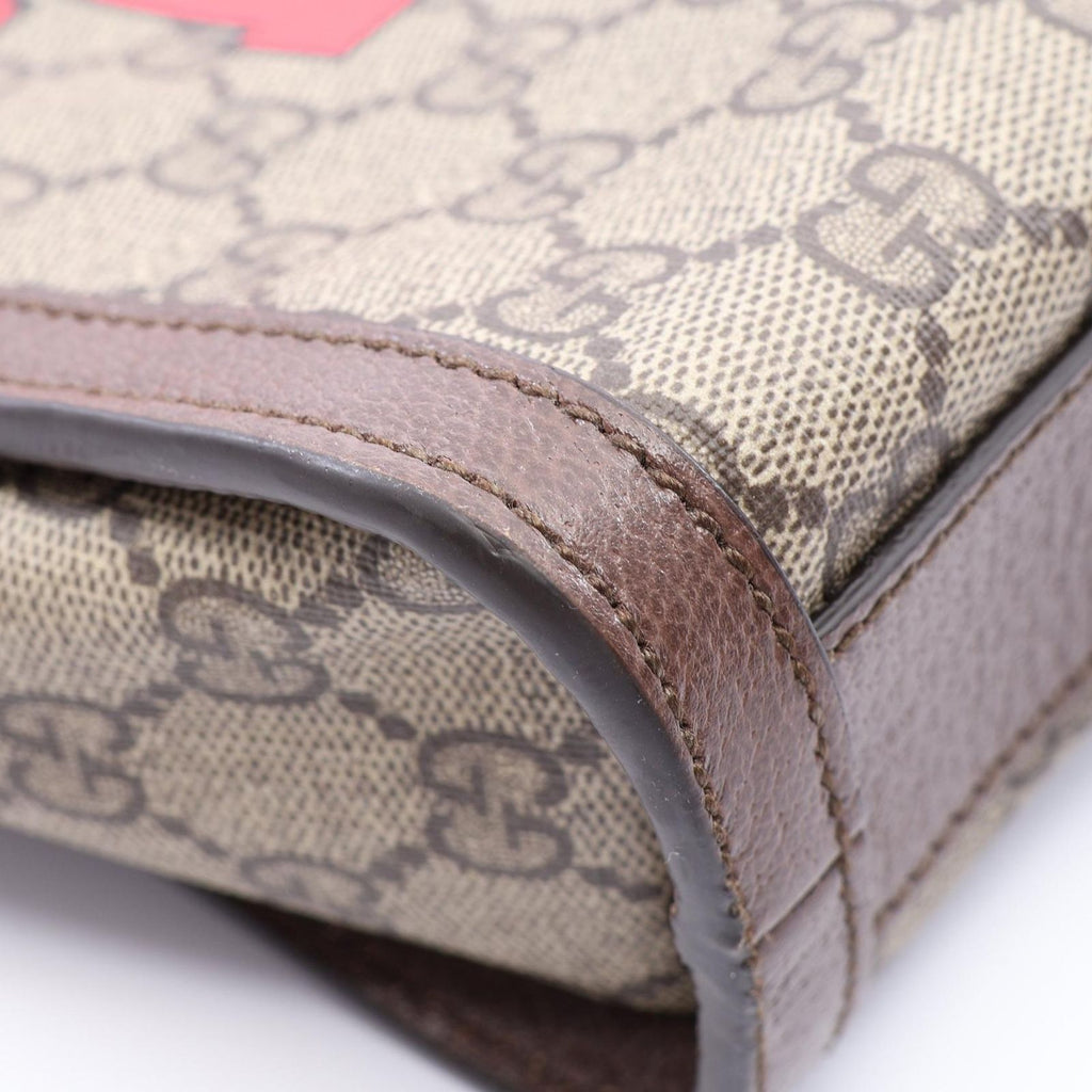 Gucci Tote GG Supreme 2-Way Beige Brown Leather Handbag — view 7