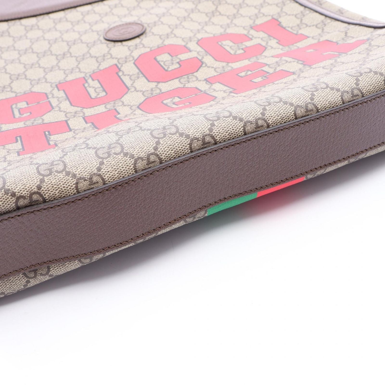Gucci Tote GG Supreme 2-Way Beige Brown Leather Handbag — view 8