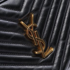 Saint Laurent Paris Shoulder Bag Lou Black Leather Monogram — view 8