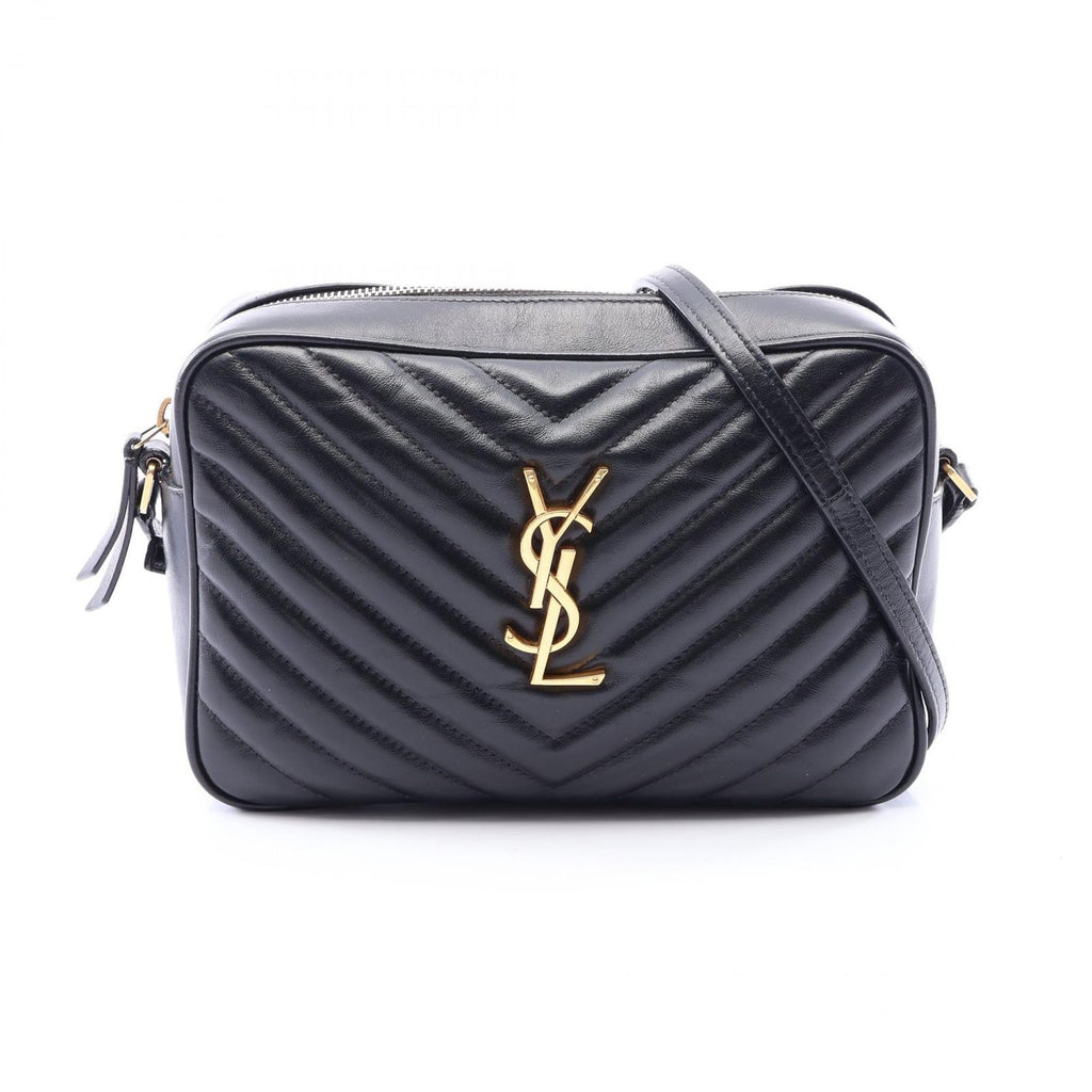 Saint Laurent Paris Shoulder Bag Lou Black Leather Monogram