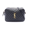 Saint Laurent Paris Shoulder Bag Lou Black Leather Monogram