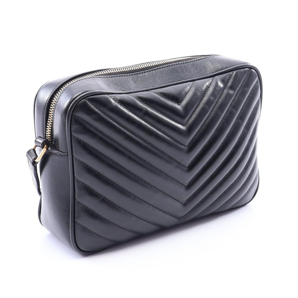 Saint Laurent Paris Shoulder Bag Lou Black Leather Monogram — view 2