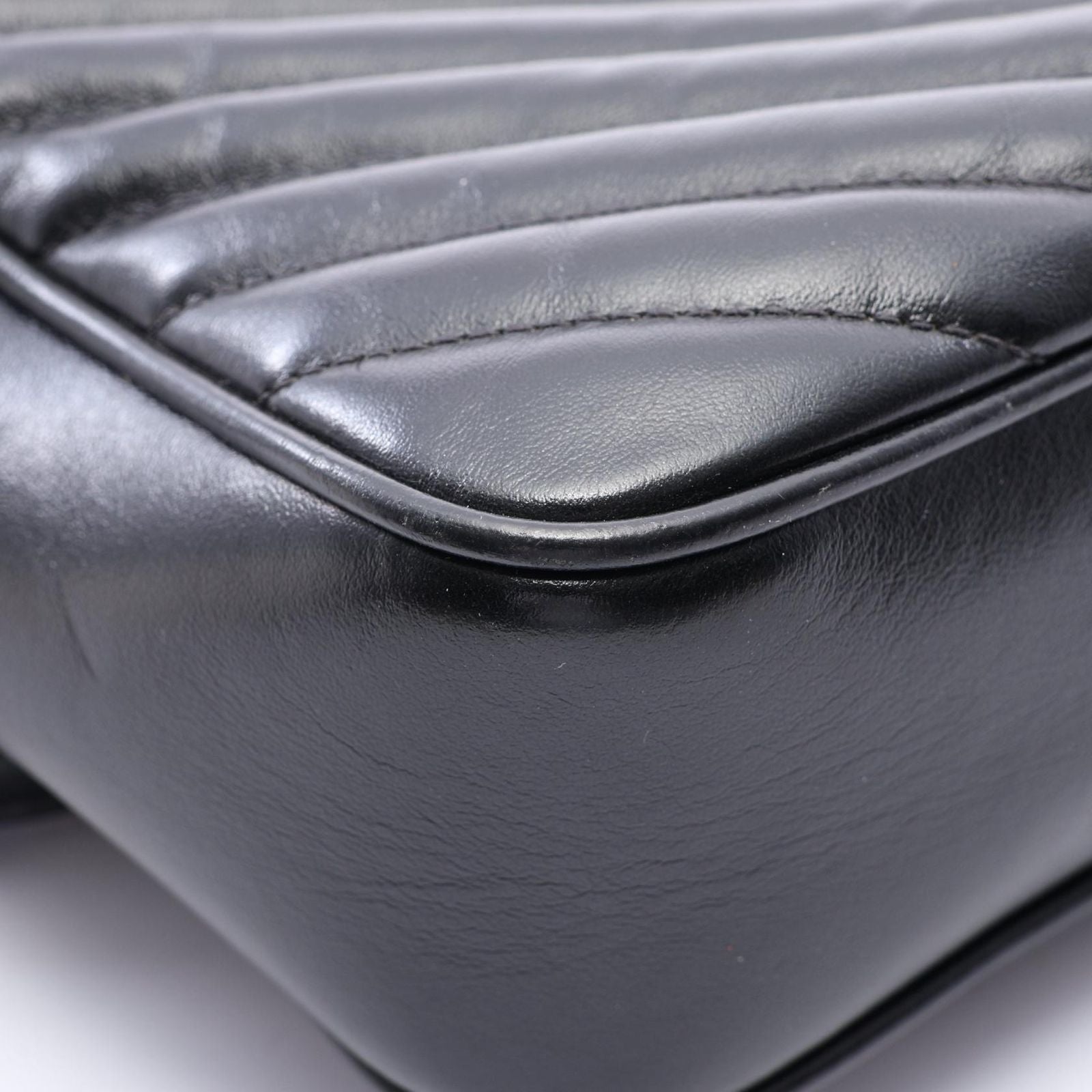 Saint Laurent Paris Shoulder Bag Lou Black Leather Monogram — view 6