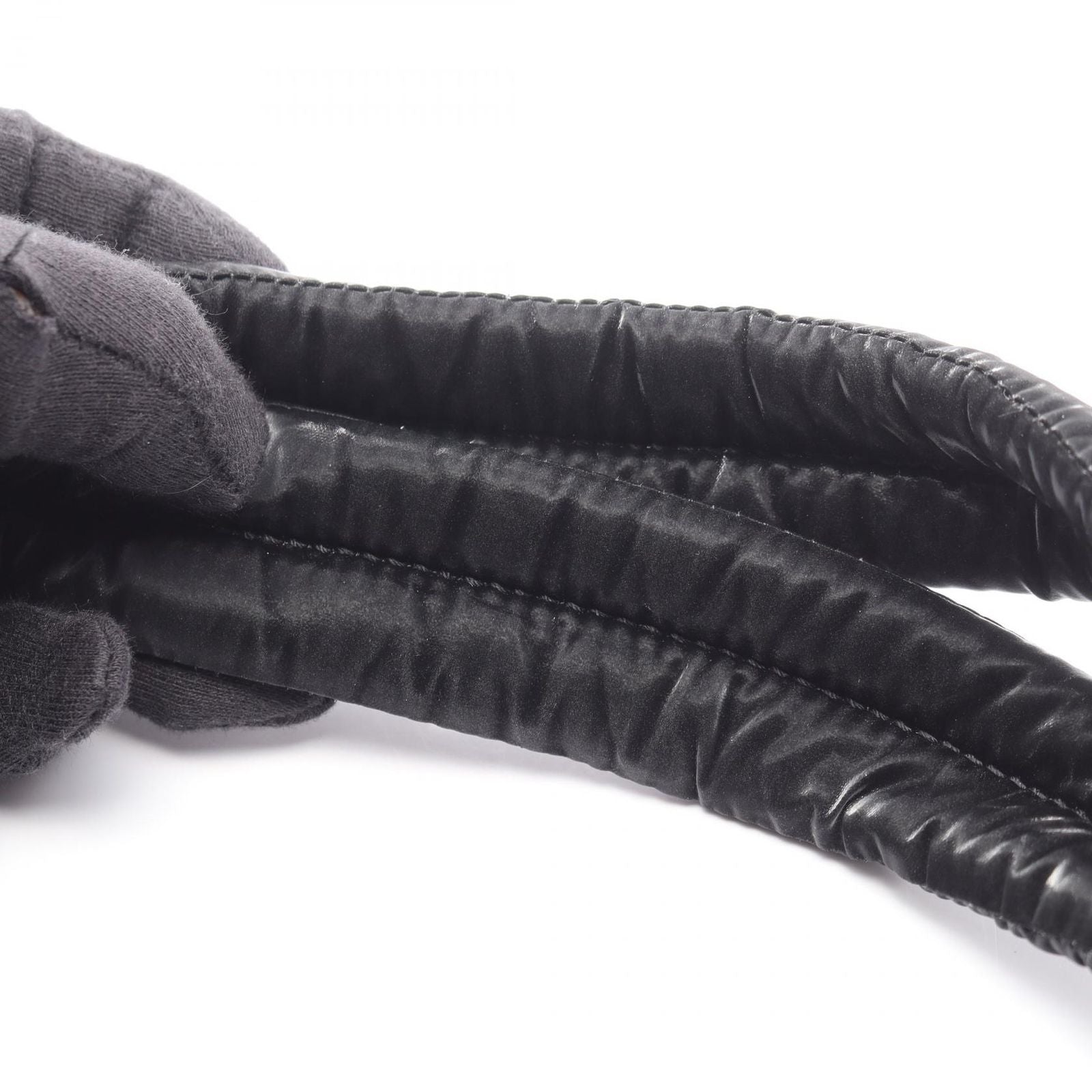 Saint Laurent Paris Tote Bag Wide Puffer Black Nylon — view 8