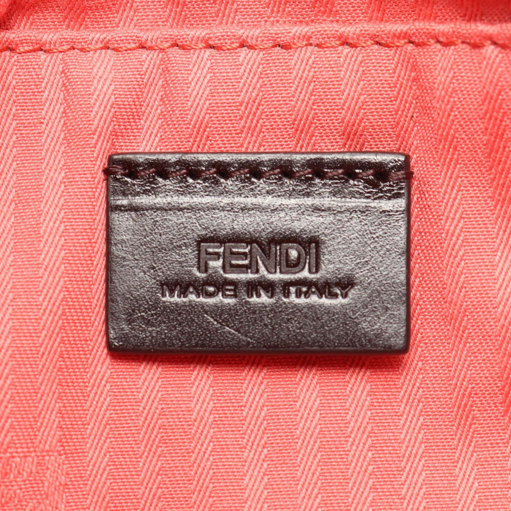 Fendi Shoulder Bag Coral Pink Leather Chain Pouch — view 4
