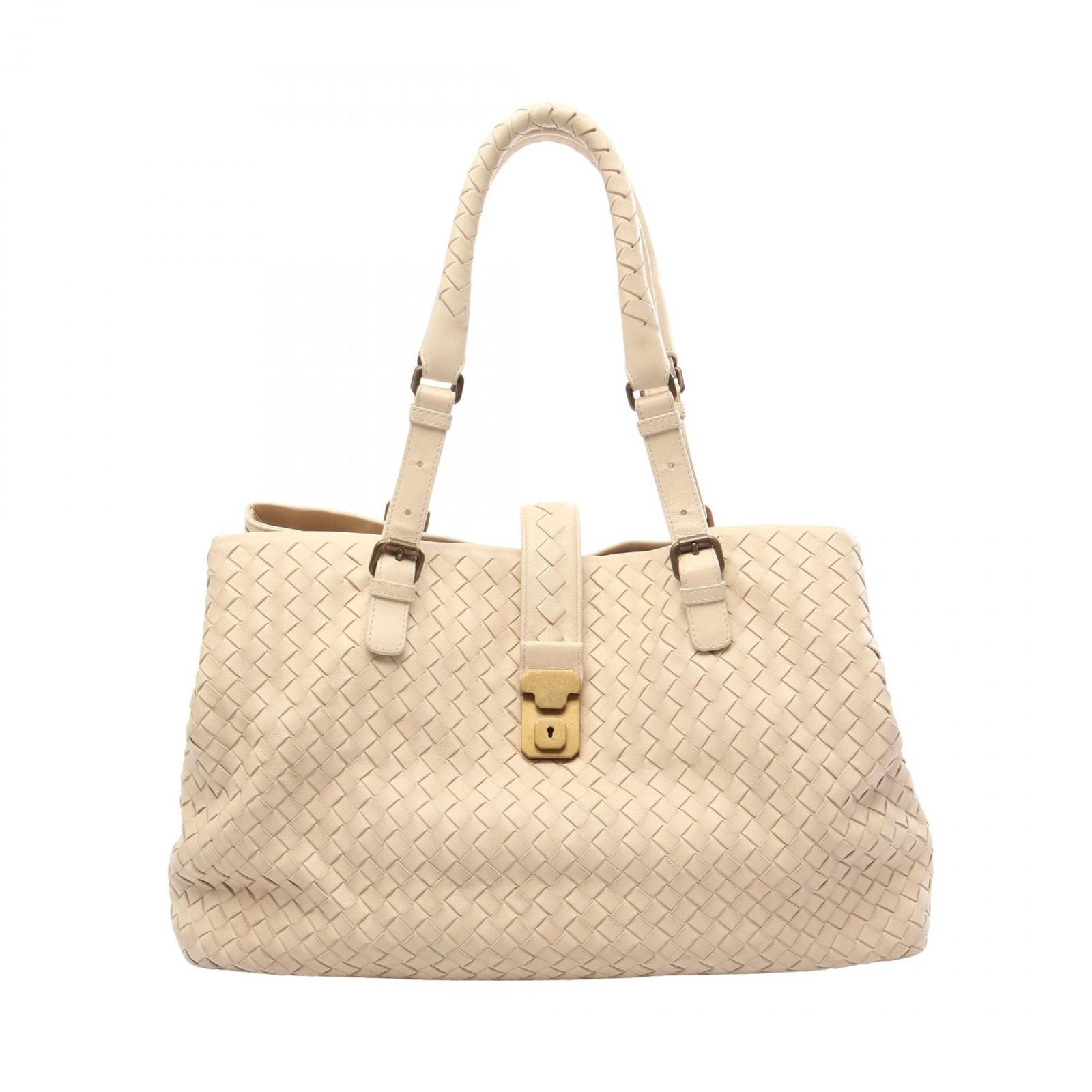 Bottega Veneta Tote Bag Intrecciato Off White Leather