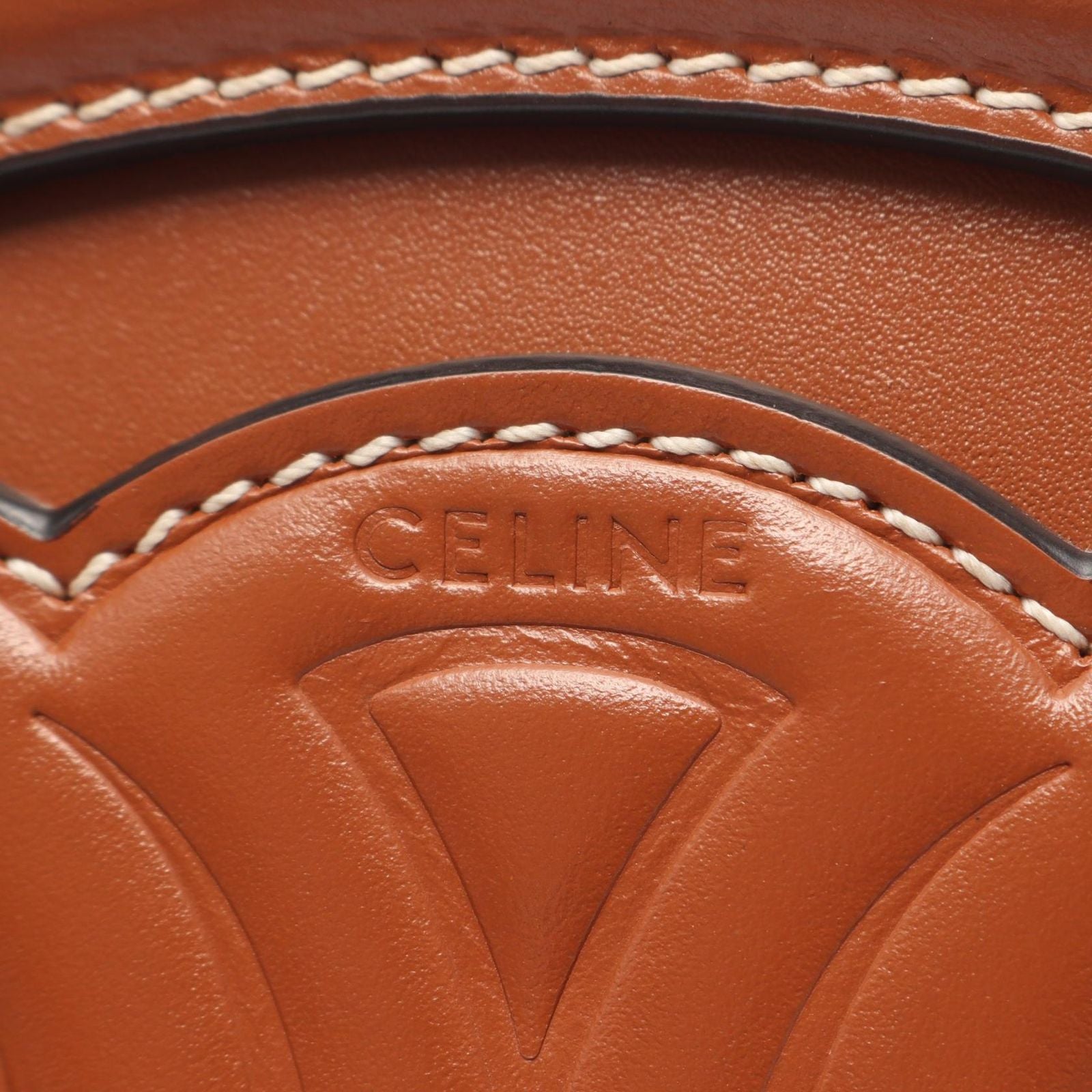 Celine Shoulder Bag Triomphe Oval Purse Cuile Tan Leather — view 4
