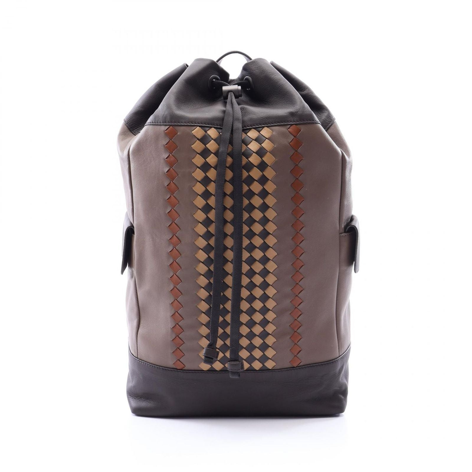 Bottega Veneta Backpack Intrecciato Brown Leather