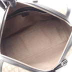 Gucci Boston Bag GG Supreme 2-Way Beige Black Leather Large Duffle — view 3