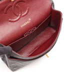 Chanel Shoulder Bag Quilted Double Flap Black Lambskin Chain — view 3