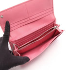Prada Bifold Wallet Pink Saffiano Leather Triangle Logo — view 3