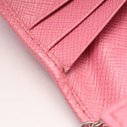 Prada Bifold Wallet Pink Saffiano Leather Triangle Logo — view 6