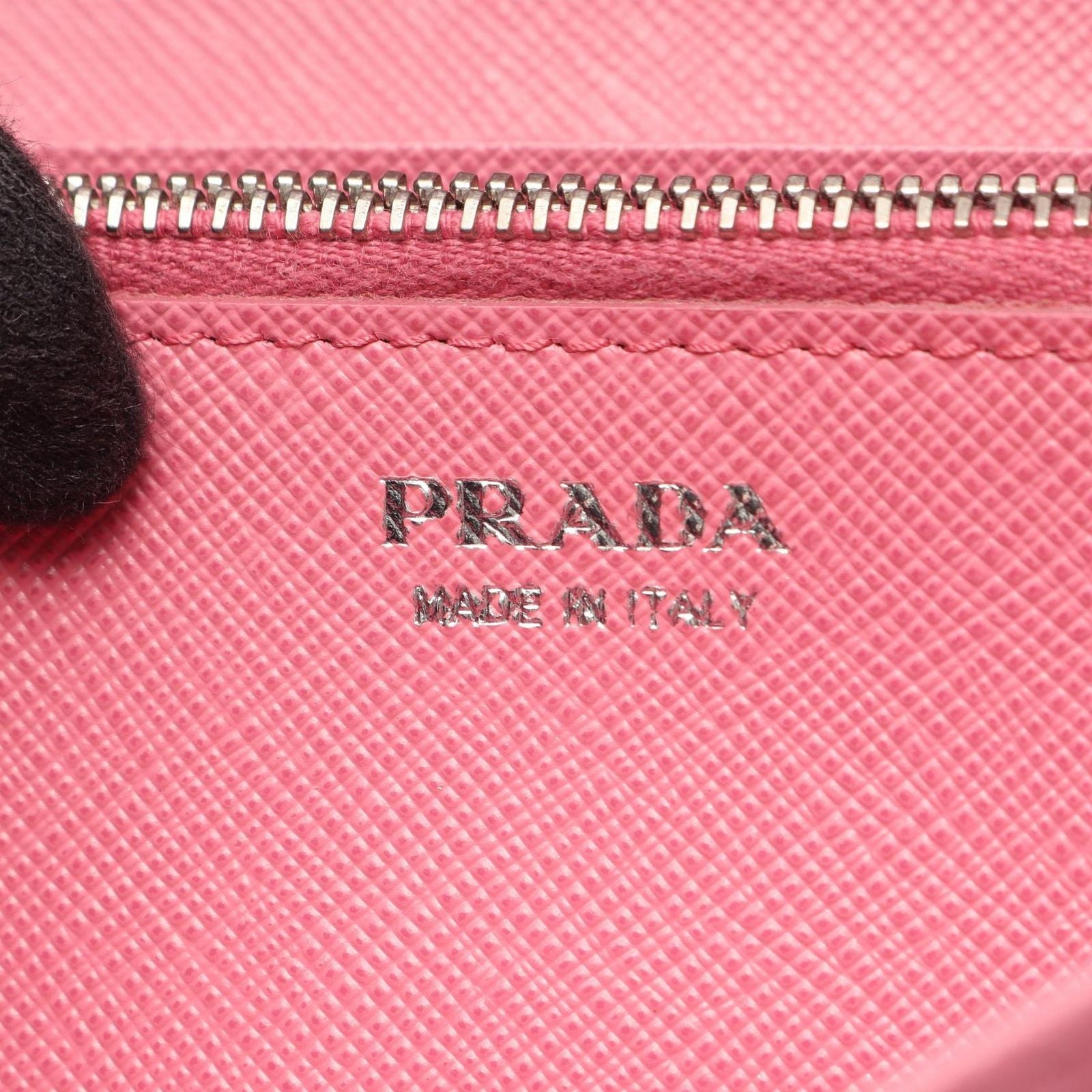 Prada Bifold Wallet Pink Saffiano Leather Triangle Logo — view 4