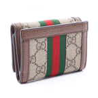 Gucci Trifold Wallet Ophidia GG Supreme Beige Brown Leather — view 2