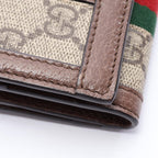 Gucci Trifold Wallet Ophidia GG Supreme Beige Brown Leather — view 7