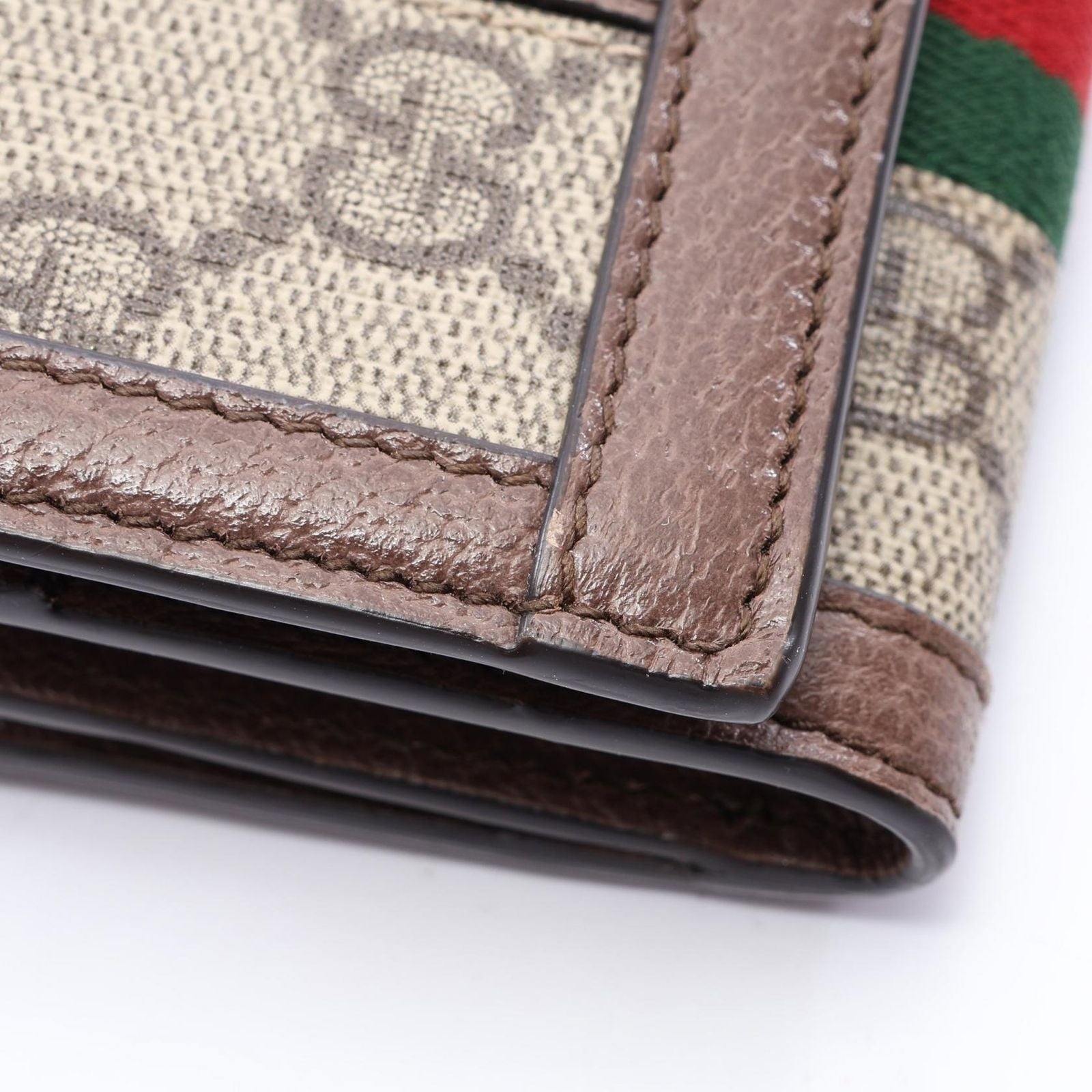 Gucci Trifold Wallet Ophidia GG Supreme Beige Brown Leather — view 7