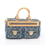 Louis Vuitton Handbag Neo Speedy Blue Denim Leather