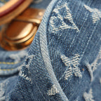 Louis Vuitton Handbag Neo Speedy Blue Denim Leather — view 8