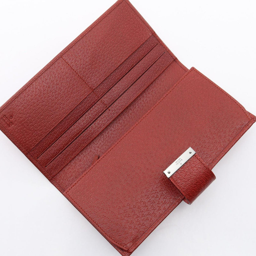 Gucci Bifold Wallet Zip Red Leather — view 3