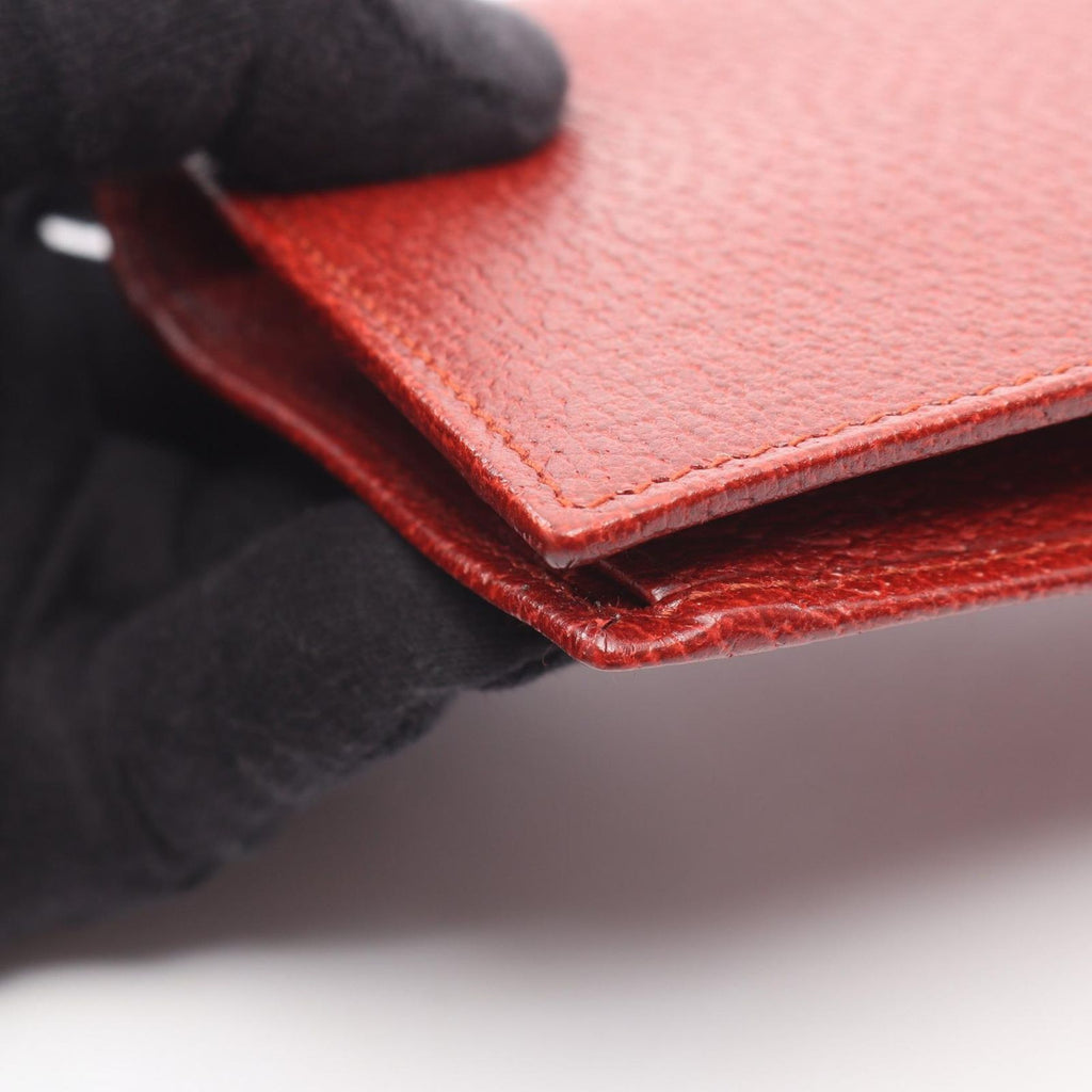 Gucci Bifold Wallet Zip Red Leather — view 7