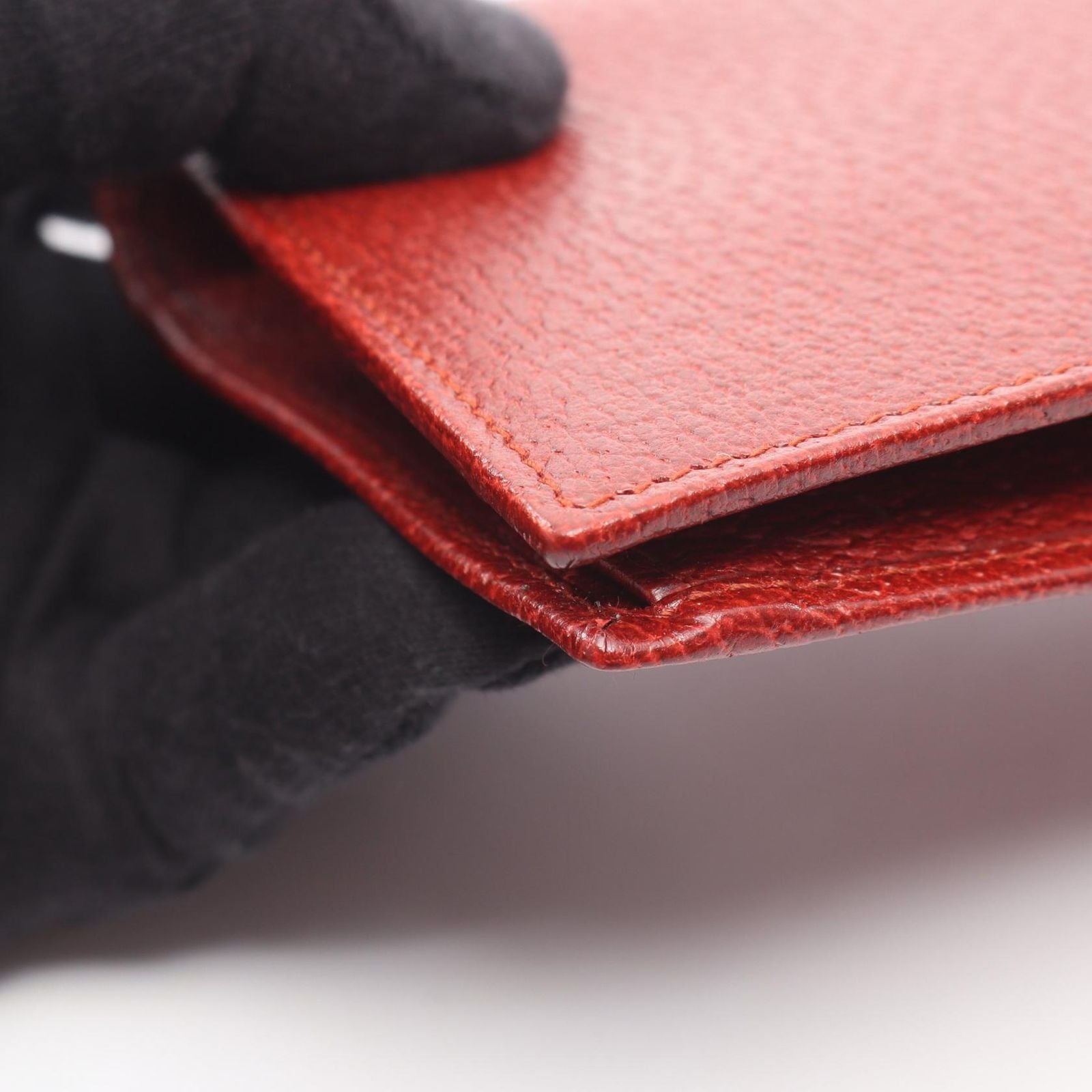 Gucci Bifold Wallet Zip Red Leather — view 7