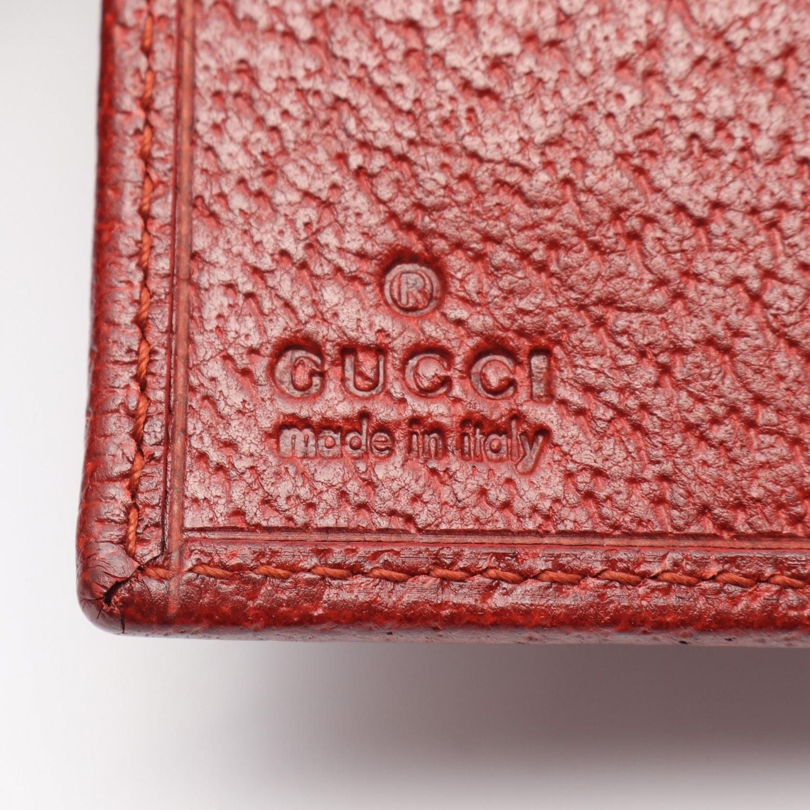 Gucci Bifold Wallet Zip Red Leather — view 6