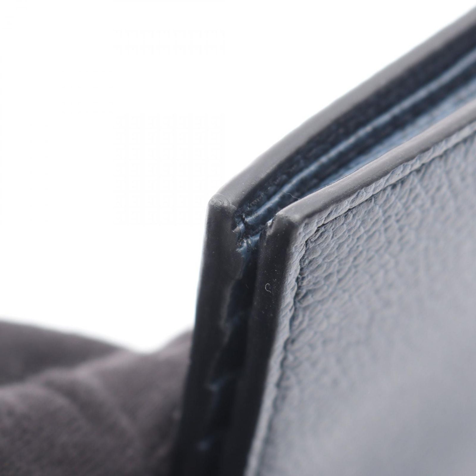 Prada Bifold Wallet Vit Micro Grain Navy Red Leather Billfold — view 6