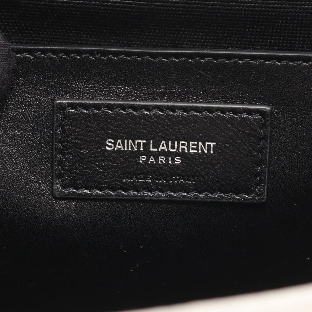 Saint Laurent Paris Shoulder Bag Kate Monogram Gray Leather Tassel Medium — view 4