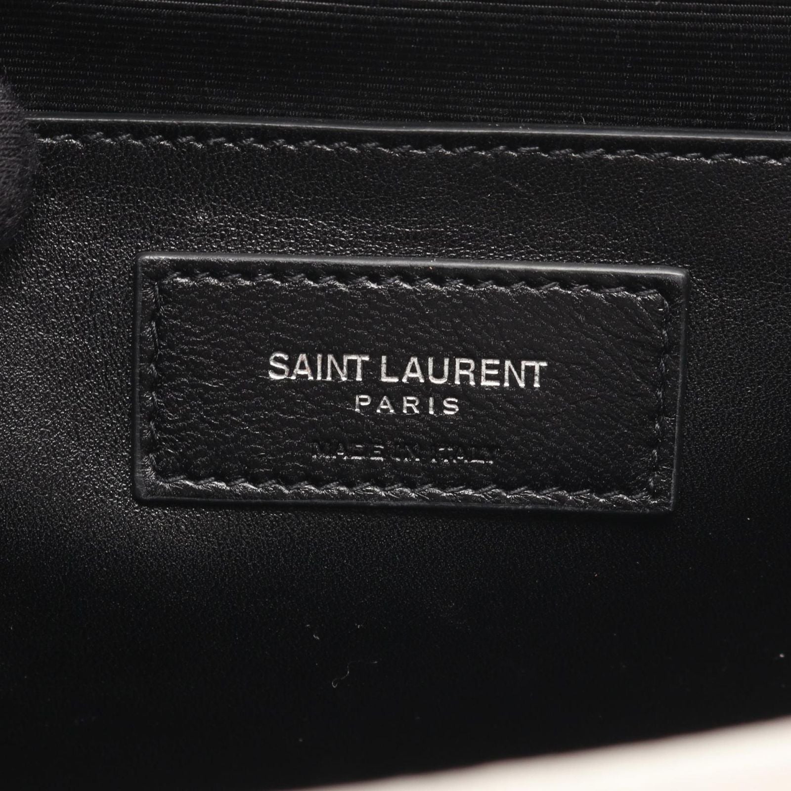 Saint Laurent Paris Shoulder Bag Kate Monogram Gray Leather Tassel Medium — view 4