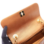 Chanel Shoulder Bag Mademoiselle Metallic Gold Lambskin Small Chain — view 6