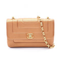 Chanel Shoulder Bag Mademoiselle Metallic Gold Lambskin Small Chain