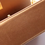Chanel Shoulder Bag Mademoiselle Metallic Gold Lambskin Small Chain — view 8
