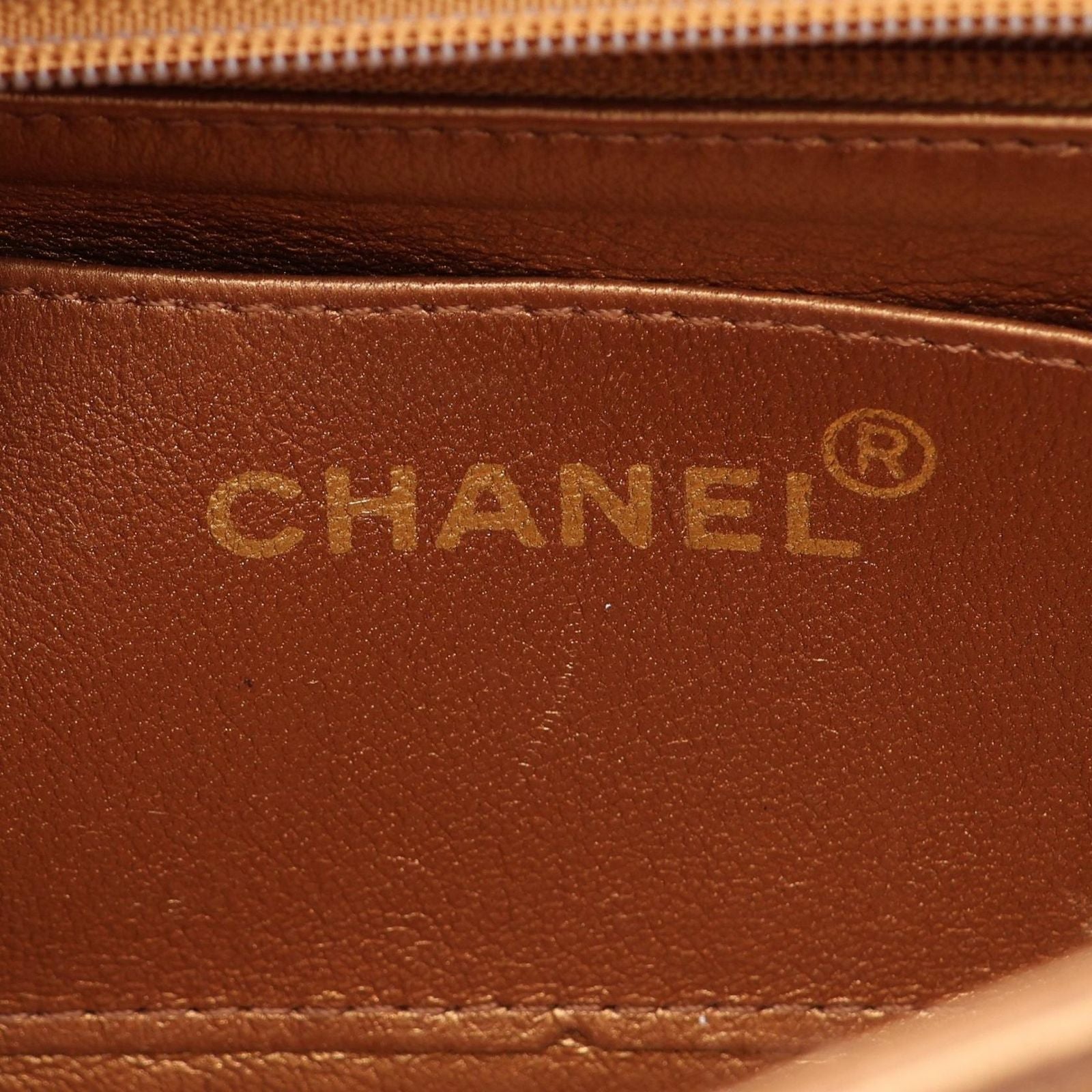 Chanel Shoulder Bag Mademoiselle Metallic Gold Lambskin Small Chain — view 4