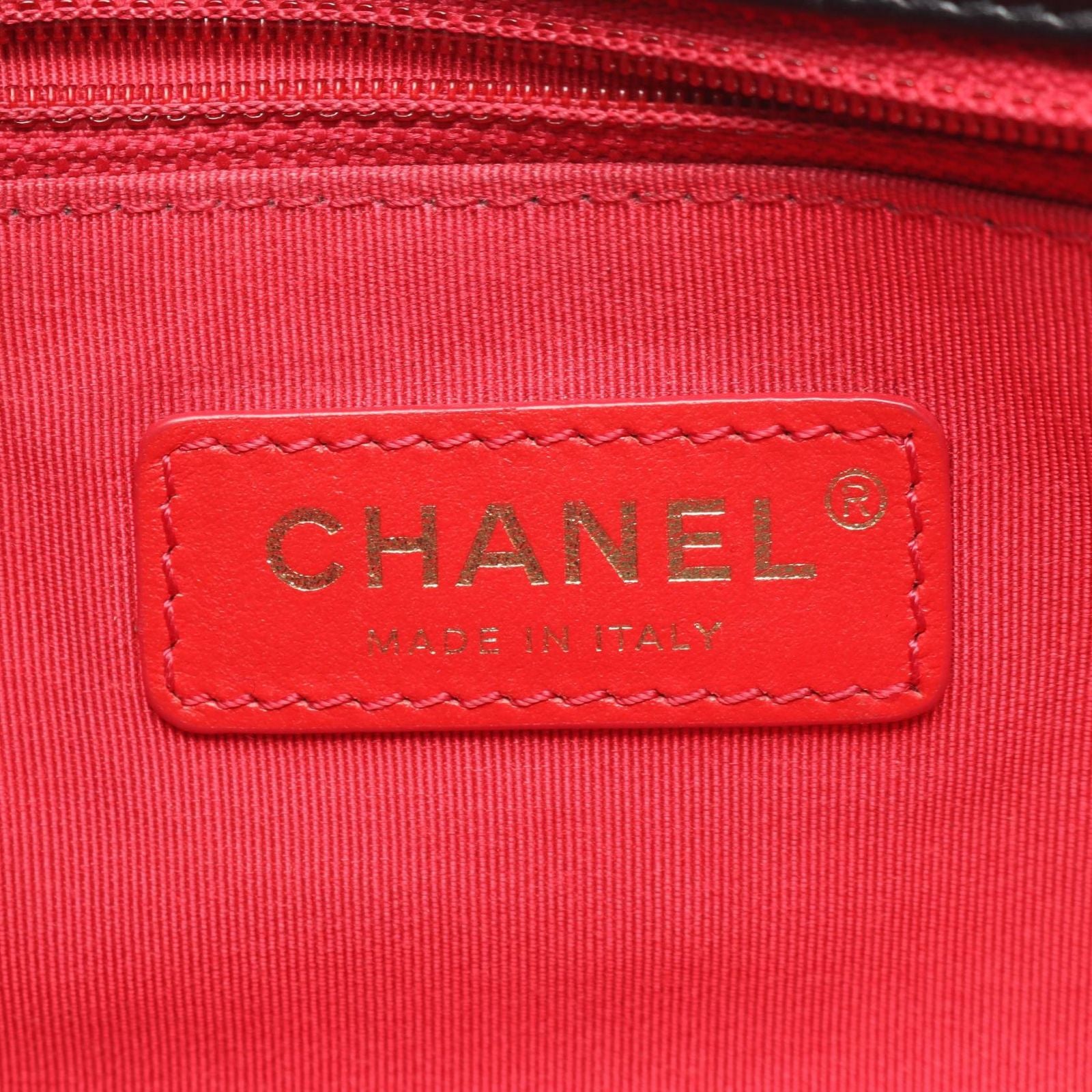 Chanel Shoulder Bag Quilted Logo Black Lambskin Chain — view 4
