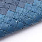 Bottega Veneta Round Wallet Intrecciato Black Navy Blue Leather — view 5
