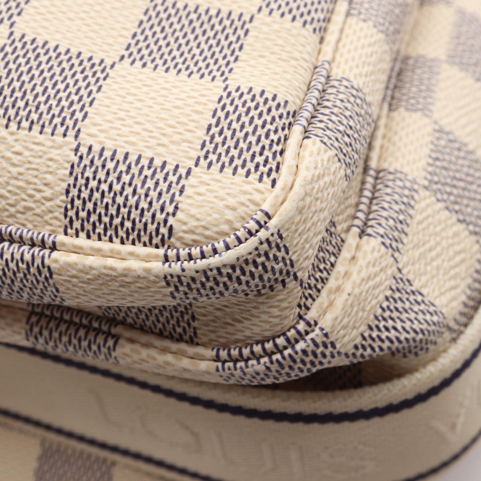 Louis Vuitton Shoulder Bag Naviglio Damier Azur Leather — view 8