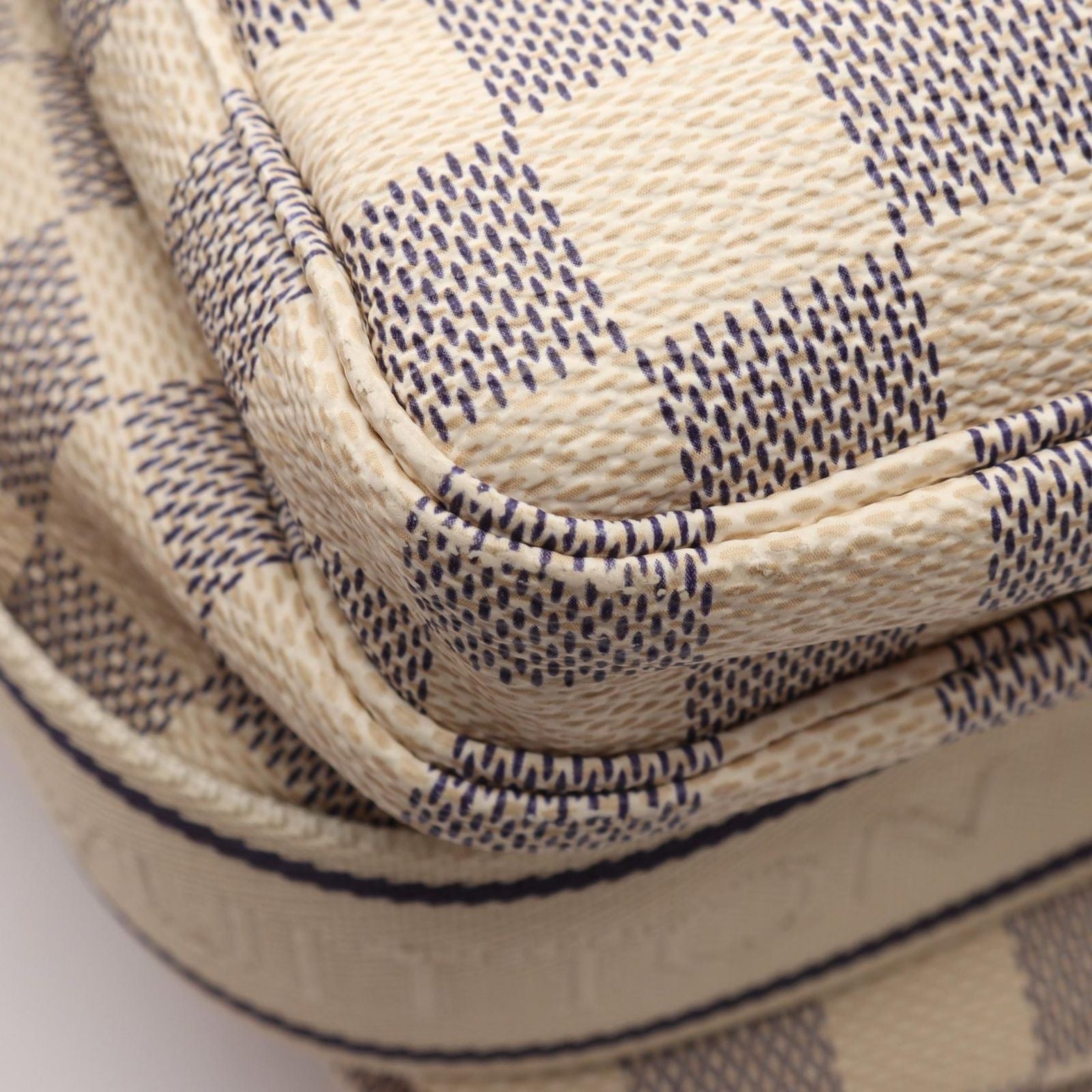 Louis Vuitton Shoulder Bag Naviglio Damier Azur Leather — view 7