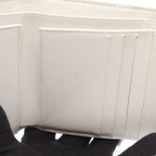 Chanel Trifold Wallet Quilted White Caviar Leather Compact — view 8