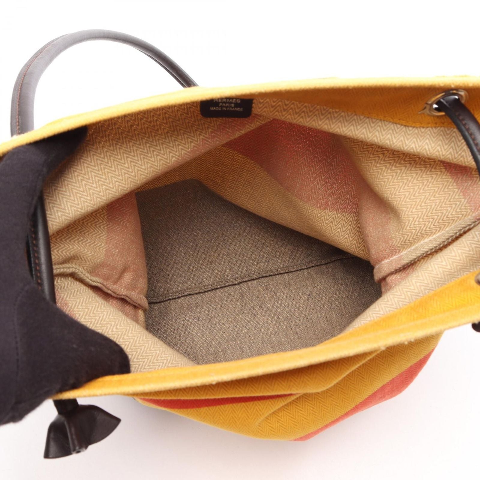 Hermes Shoulder Bag Sac Aline MM Rocabar Ebene Canvas Leather — view 3