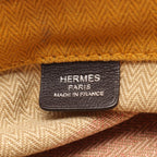 Hermes Shoulder Bag Sac Aline MM Rocabar Ebene Canvas Leather — view 4